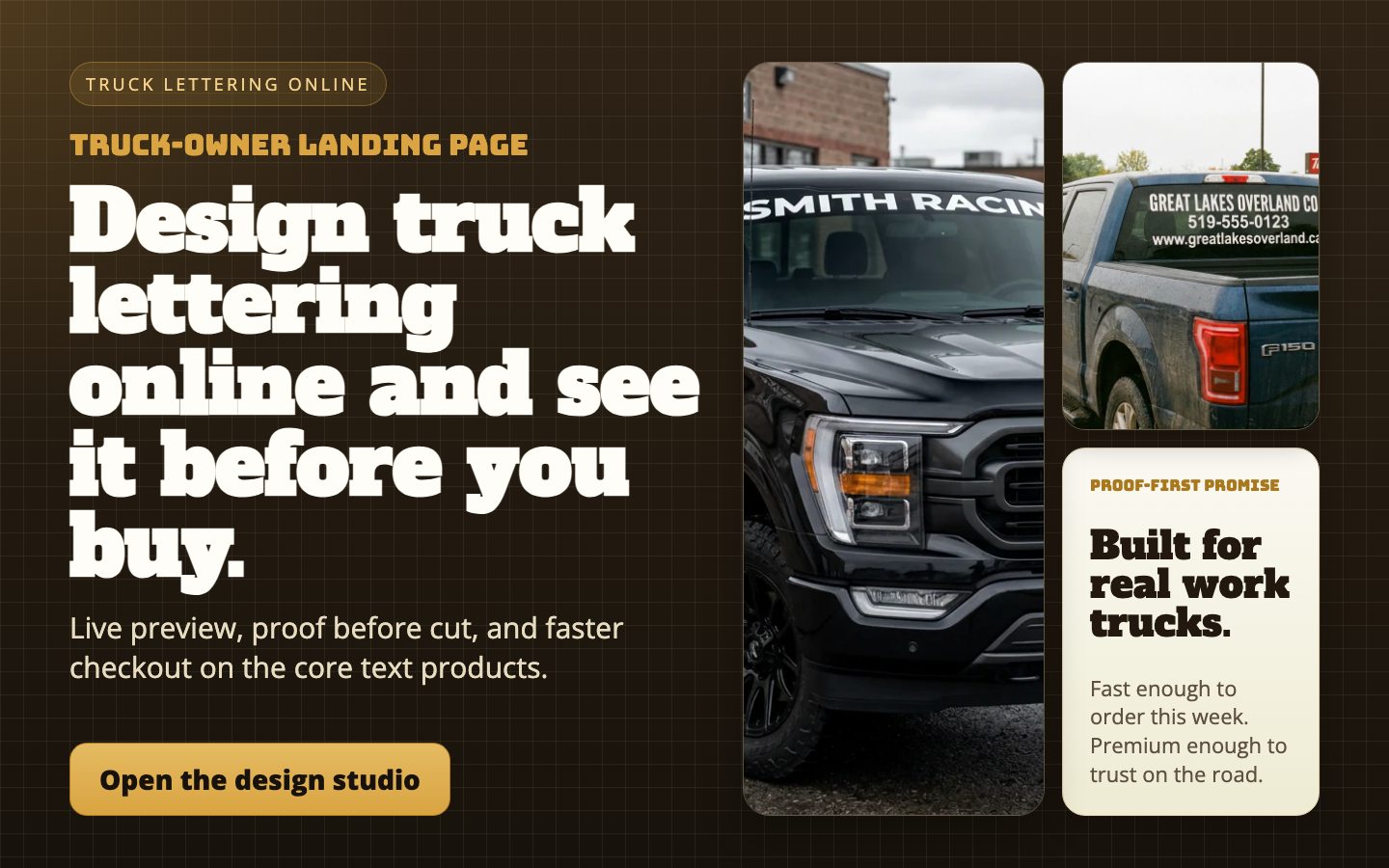 Truck windshield decals banner mockup